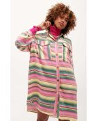 Robe courte rayée colorée Nikiti rose