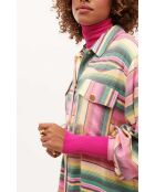 Robe courte rayée colorée Nikiti rose