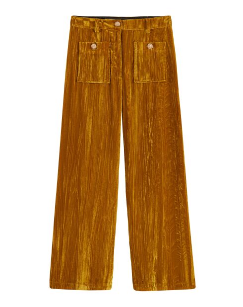 Pantalon droit velours Koffi ocre