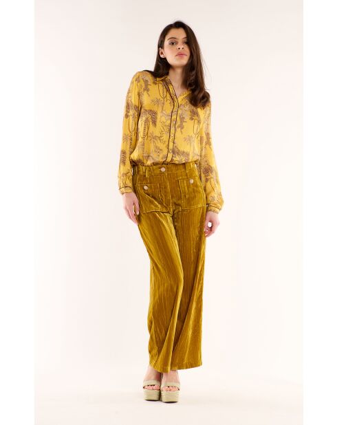 Pantalon droit velours Koffi ocre