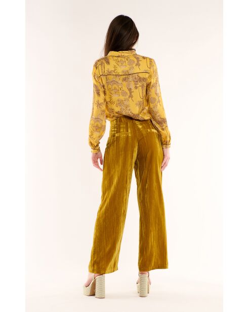 Pantalon droit velours Koffi ocre