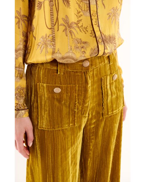 Pantalon droit velours Koffi ocre