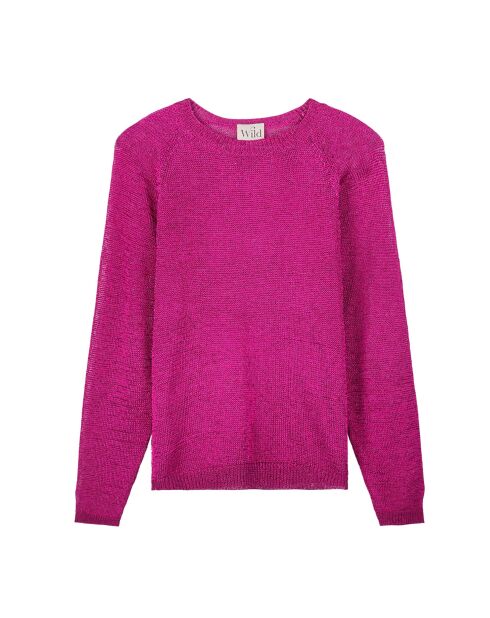 Pull manches longues col rond Romy rose