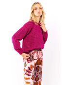 Pull manches longues col rond Romy rose