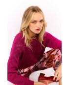 Pull manches longues col rond Romy rose