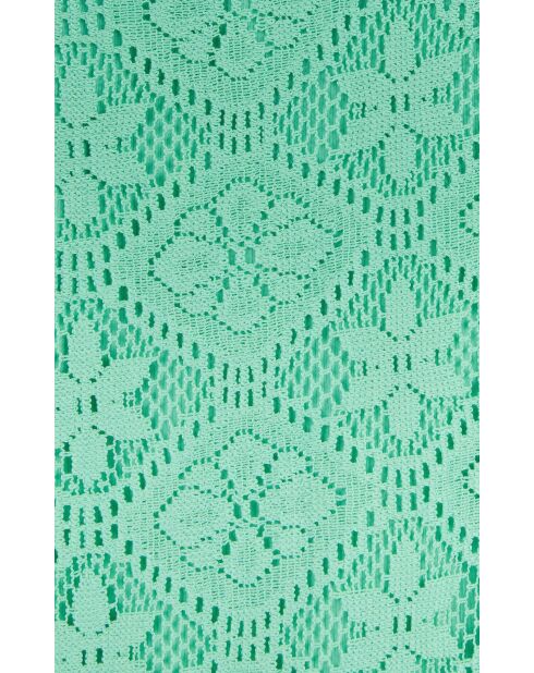 Robe courte en crochet dentelle Deborah verte