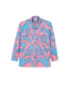 Chemise oversize motifs tie and dye Aimie rose