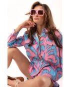 Chemise oversize motifs tie and dye Aimie rose