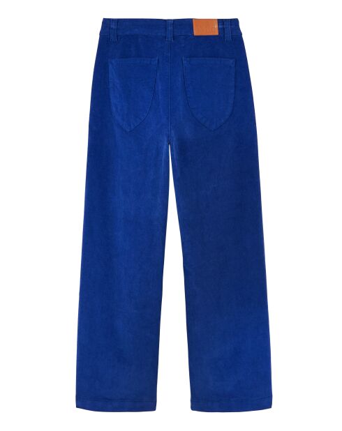 Pantalon droit en velours Harry bleu