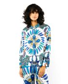 Chemise imprimé univers equestre Bonaventure Pony Pony bleue