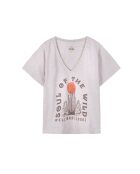 T-shirt manches courtes imprimé Lagos beige
