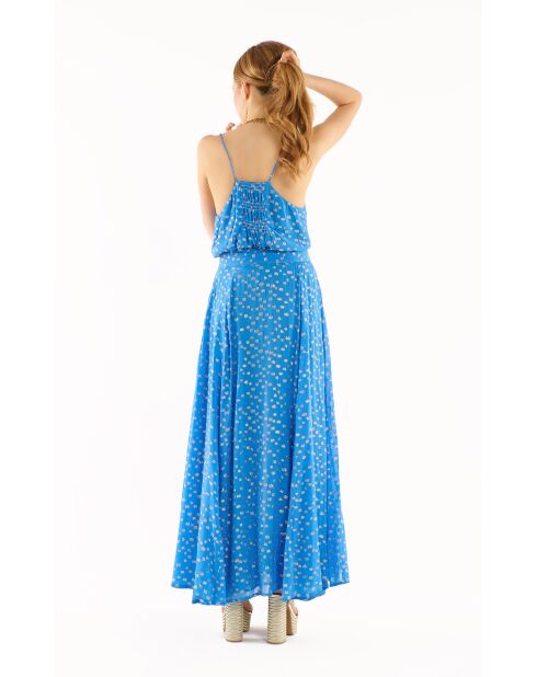 Jupe longue avec lurex Irelia bleue