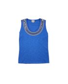 Débardeur avec encolure sequins Alix bleu