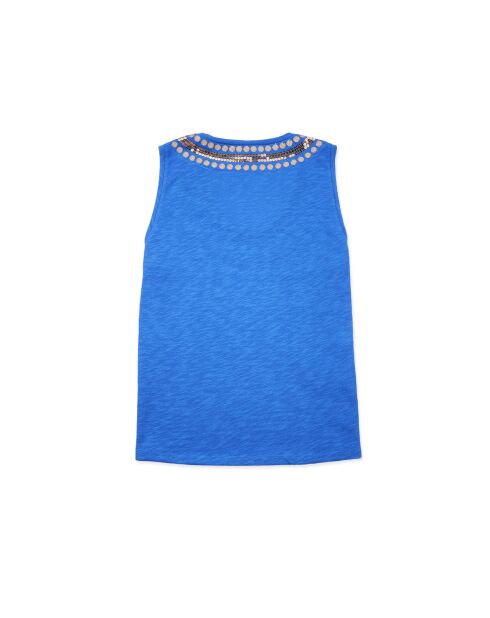 Débardeur avec encolure sequins Alix bleu