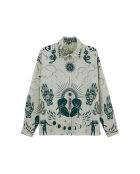Chemise imprimé thème astral Bonaventure Univers verte