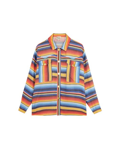Chemise oversize rayée Molimo bleue
