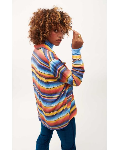 Chemise oversize rayée Molimo bleue