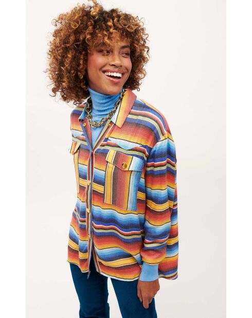 Chemise oversize rayée Molimo bleue