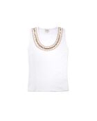 Débardeur avec encolure sequins Alix blanc
