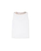 Débardeur avec encolure sequins Alix blanc