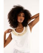 Débardeur avec encolure sequins Alix blanc