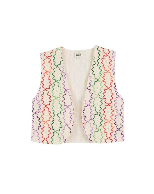 Gilet sans manches brodé Alaia multicolore