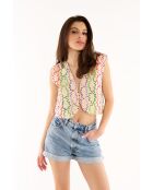 Gilet sans manches brodé Alaia multicolore