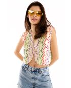 Gilet sans manches brodé Alaia multicolore