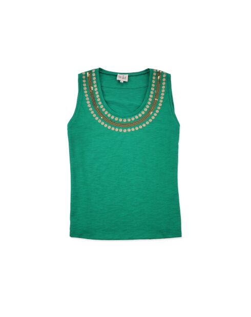 Débardeur avec encolure sequins Alix vert