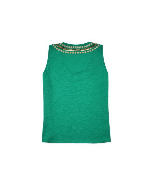 Débardeur avec encolure sequins Alix vert