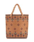 Sac cabas avec broderies Iker beige