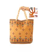 Sac cabas avec broderies Iker beige