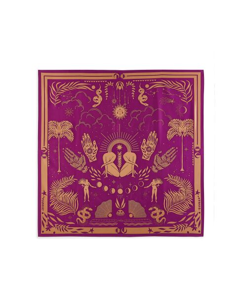 Foulard medium imprimé astral Univers violet