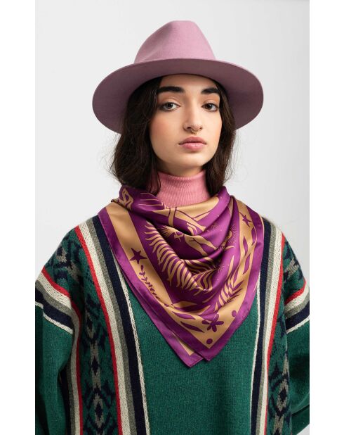 Foulard medium imprimé astral Univers violet