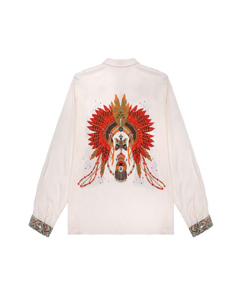 Chemise imprimé indien Bonaventure Nouveau Western beige