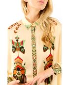 Chemise imprimé indien Bonaventure Nouveau Western beige