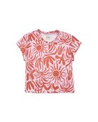 T-shirt imprimé et brodé de coquillage Amandine rose