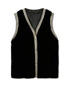 Gilet fourré sans manches Demba noir