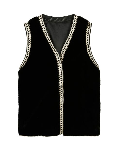 Gilet fourré sans manches Demba noir