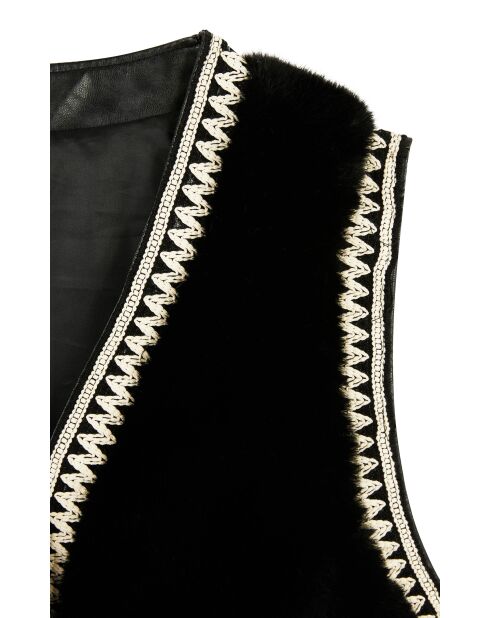 Gilet fourré sans manches Demba noir
