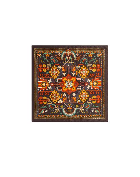 Mini foulard seventies Kilim rouge