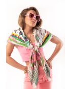 Grand foulard motifs ethniques Wakiza beige