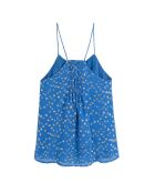 Débardeur tissé avec des fils dorés Azir bleu