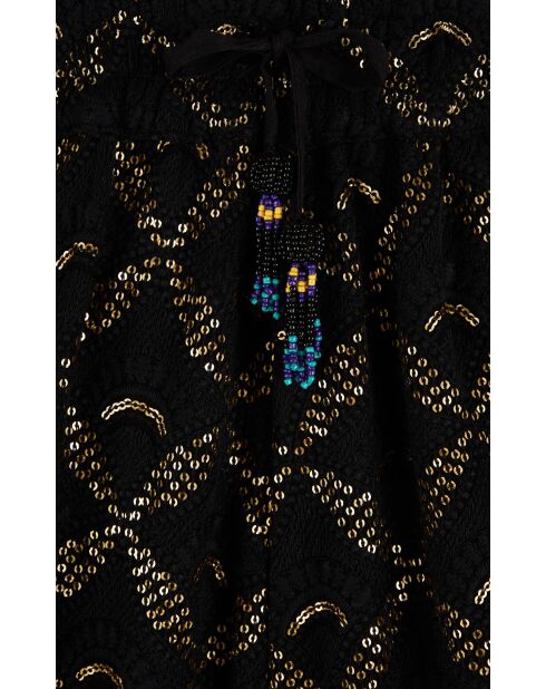 Short brodé de sequins Celine noir