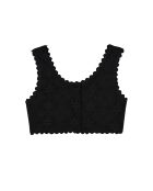 Crop top crochet dentelle Hedda noir