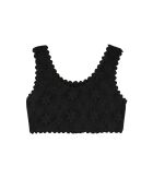 Crop top crochet dentelle Hedda noir