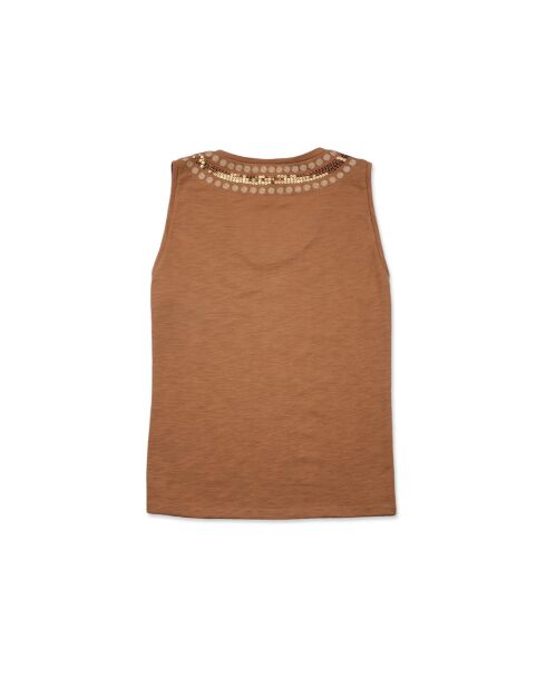 Débardeur avec encolure sequins Alix kaki