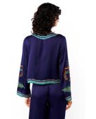 Blouse imprimé ethnique Noah bleue