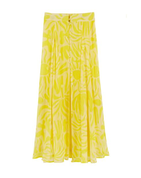 Jupe longue avec lurex Irelia jaune