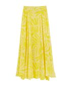 Jupe longue avec lurex Irelia jaune